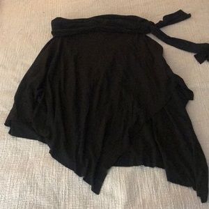 Asymmetrical Black Skirt